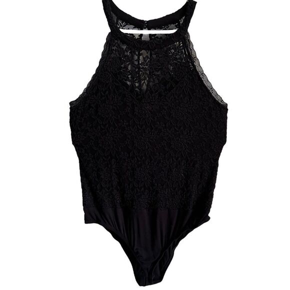 Torrid black lace choker collar sleeveless bodysuit 1 - Picture 3 of 10